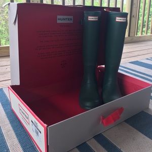 Hunter Original Tall Boots Hunter Green with Box